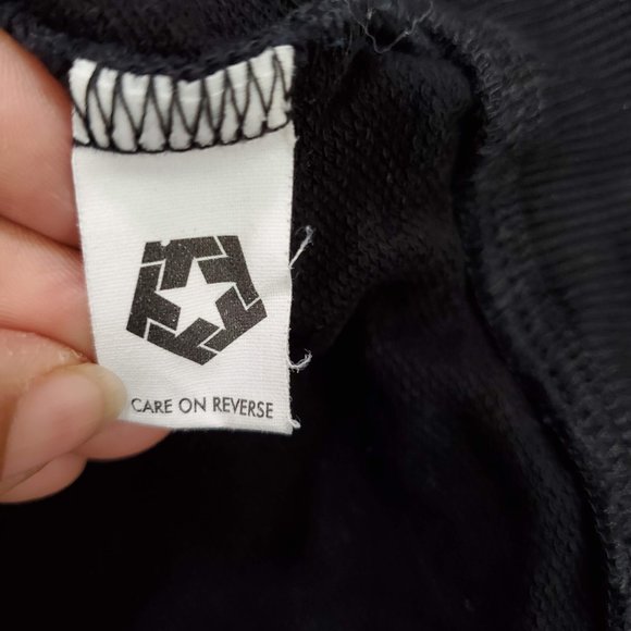 VINTAGE Tribal Gear Men Sweatshirt Large Black Hoodie Logo Embroidered Full Zip - Picture 12 of 13